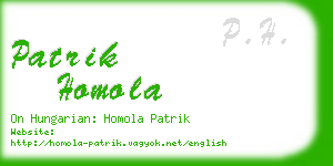 patrik homola business card